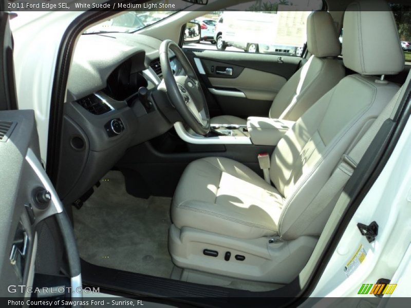 White Suede / Medium Light Stone 2011 Ford Edge SEL