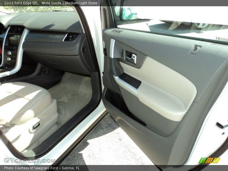 White Suede / Medium Light Stone 2011 Ford Edge SEL