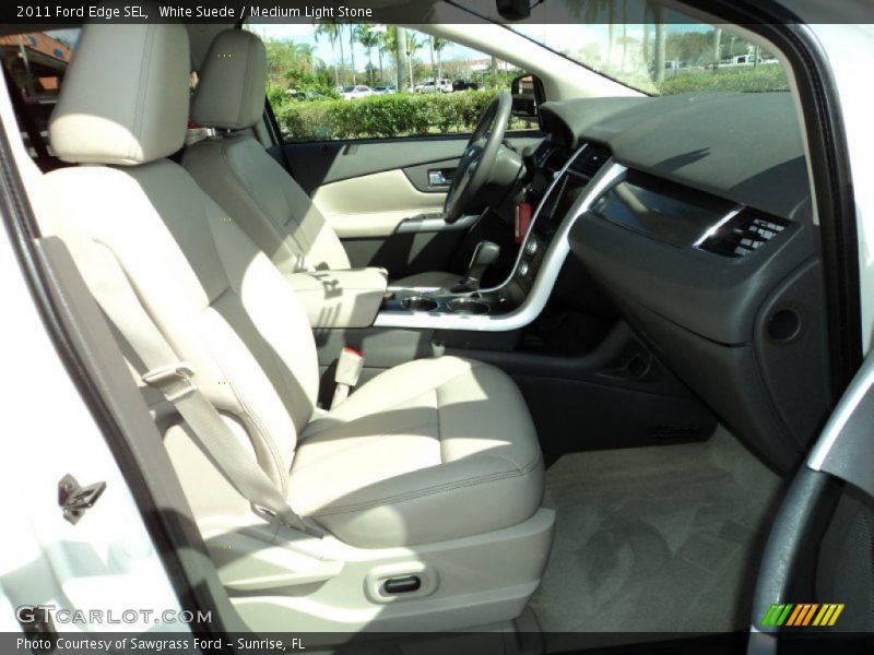 White Suede / Medium Light Stone 2011 Ford Edge SEL