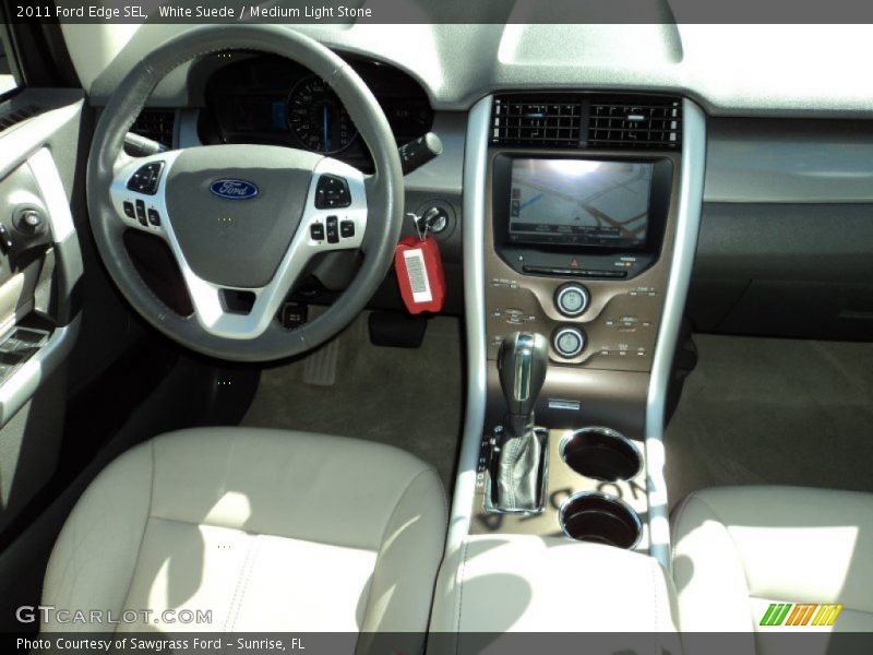 White Suede / Medium Light Stone 2011 Ford Edge SEL