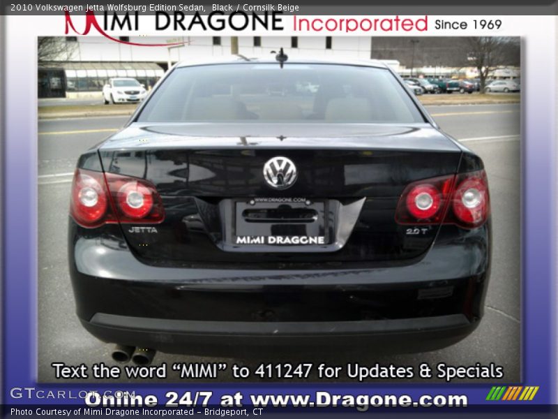 Black / Cornsilk Beige 2010 Volkswagen Jetta Wolfsburg Edition Sedan