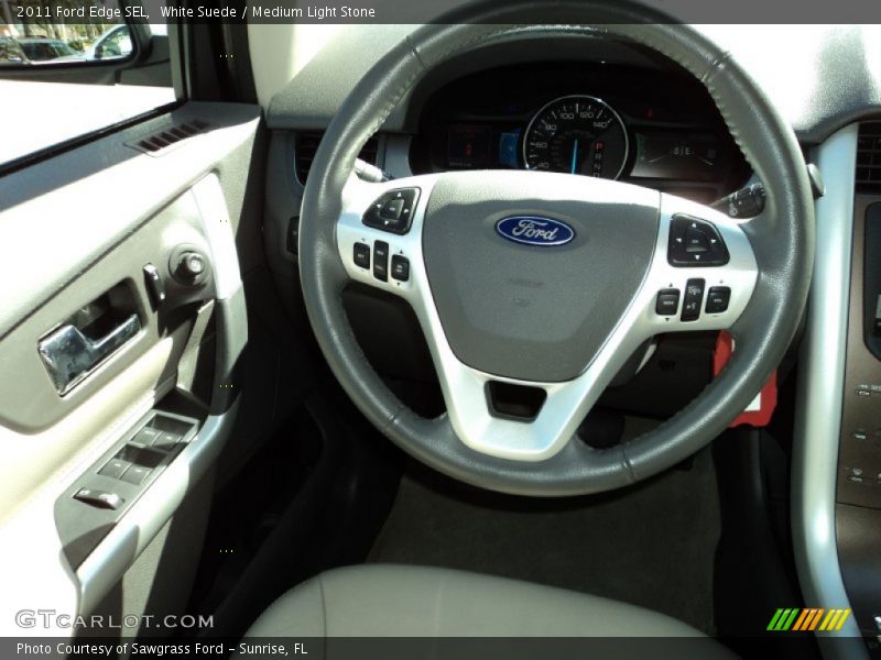 White Suede / Medium Light Stone 2011 Ford Edge SEL