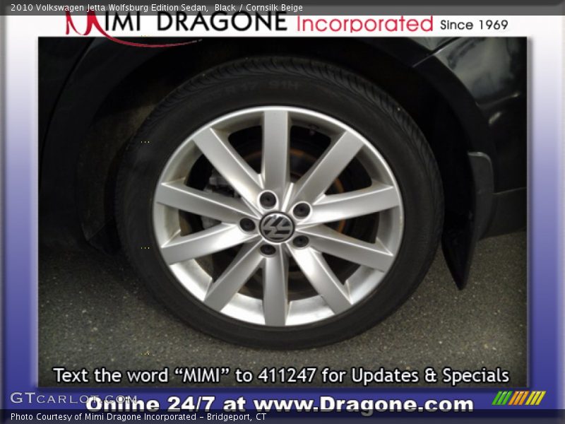 Black / Cornsilk Beige 2010 Volkswagen Jetta Wolfsburg Edition Sedan