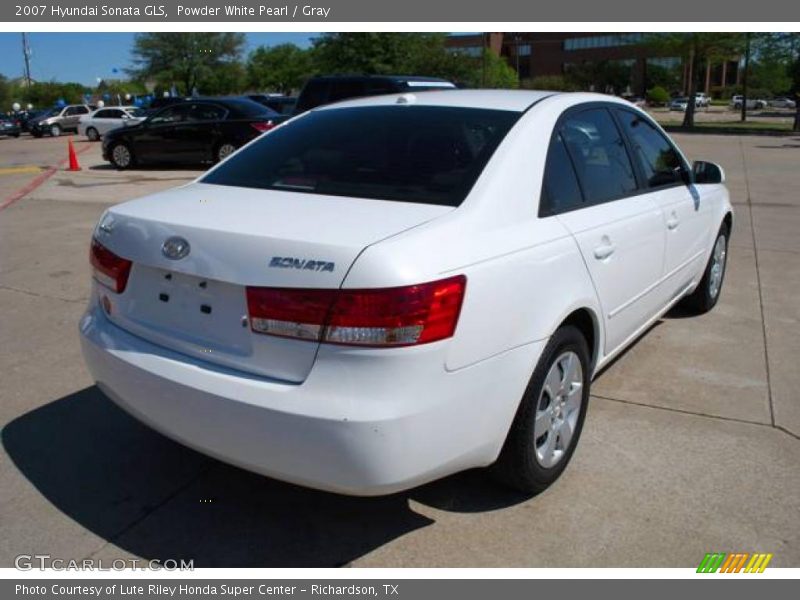 Powder White Pearl / Gray 2007 Hyundai Sonata GLS