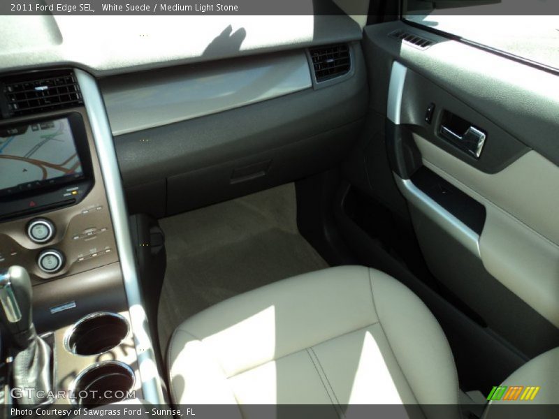 White Suede / Medium Light Stone 2011 Ford Edge SEL