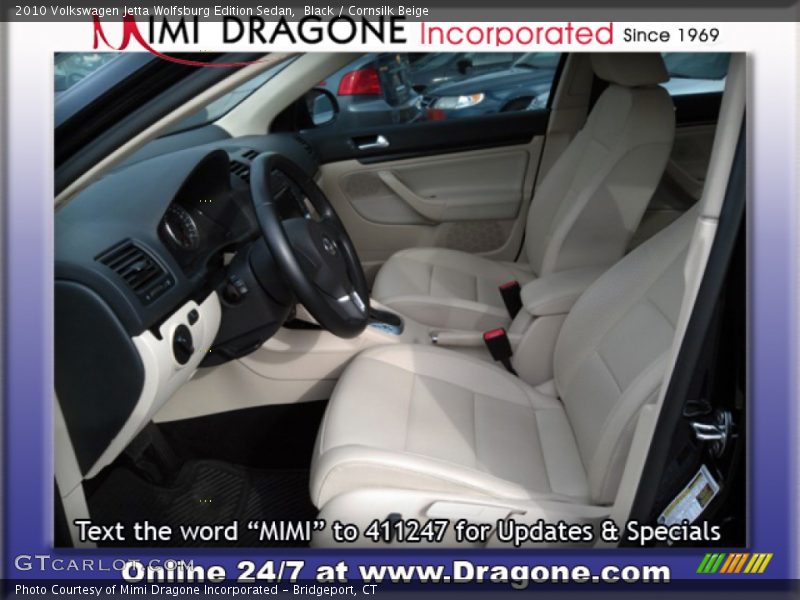 Black / Cornsilk Beige 2010 Volkswagen Jetta Wolfsburg Edition Sedan