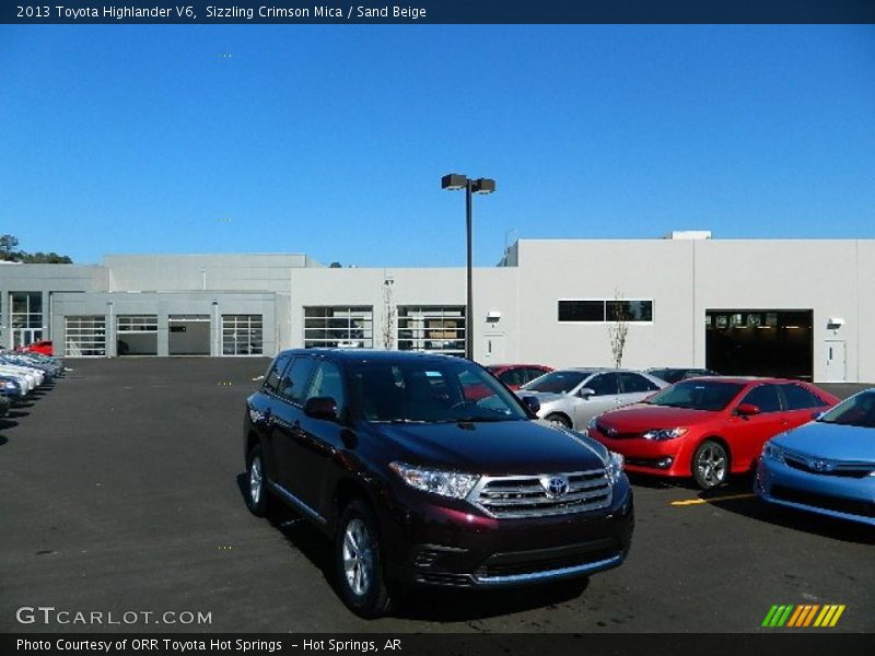 Sizzling Crimson Mica / Sand Beige 2013 Toyota Highlander V6