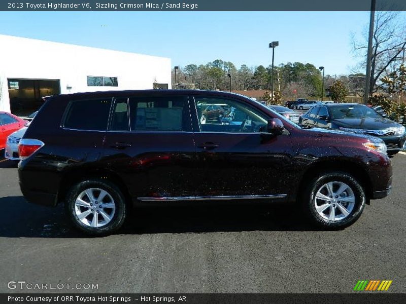 Sizzling Crimson Mica / Sand Beige 2013 Toyota Highlander V6