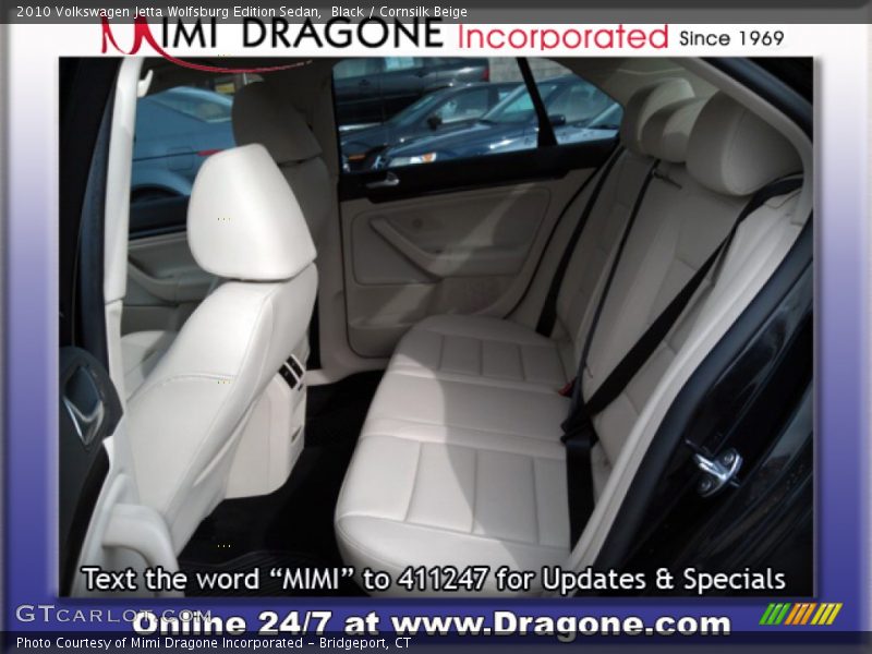 Black / Cornsilk Beige 2010 Volkswagen Jetta Wolfsburg Edition Sedan