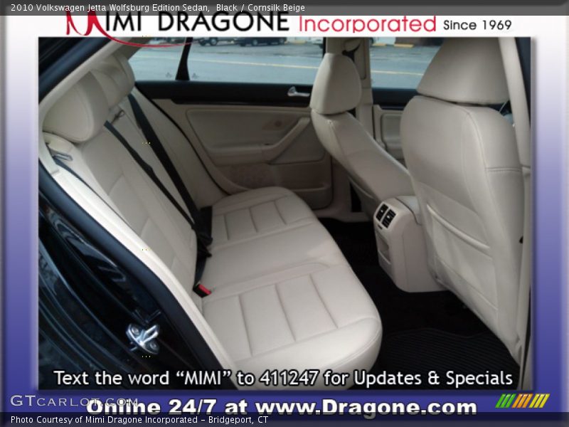 Black / Cornsilk Beige 2010 Volkswagen Jetta Wolfsburg Edition Sedan