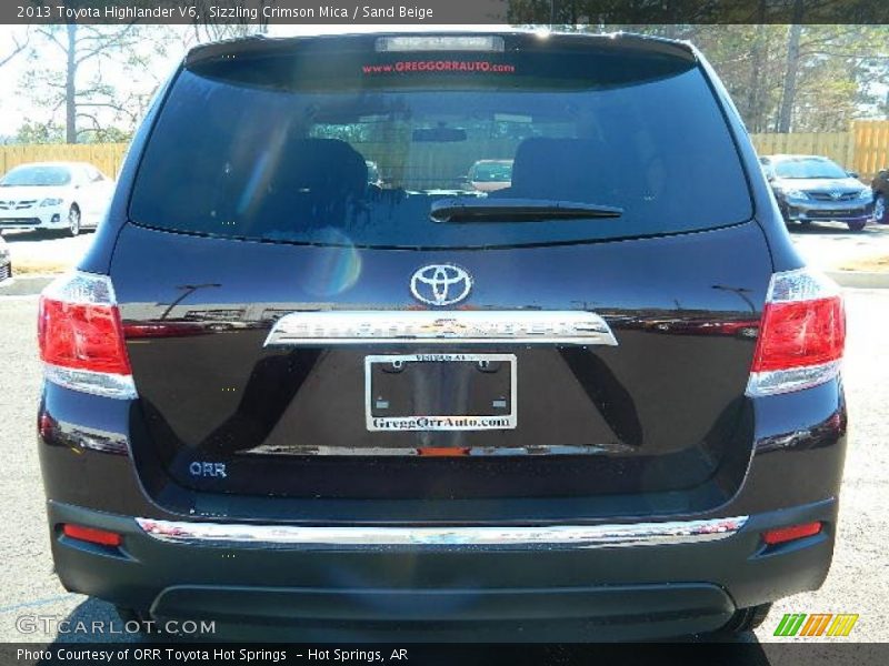 Sizzling Crimson Mica / Sand Beige 2013 Toyota Highlander V6