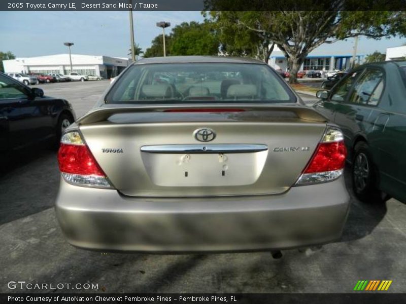 Desert Sand Mica / Taupe 2005 Toyota Camry LE