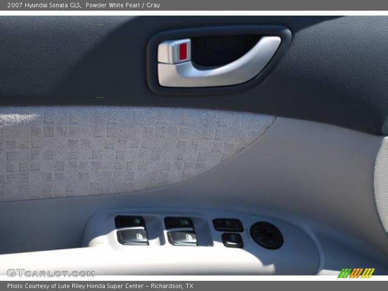 Powder White Pearl / Gray 2007 Hyundai Sonata GLS