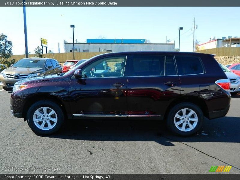 Sizzling Crimson Mica / Sand Beige 2013 Toyota Highlander V6