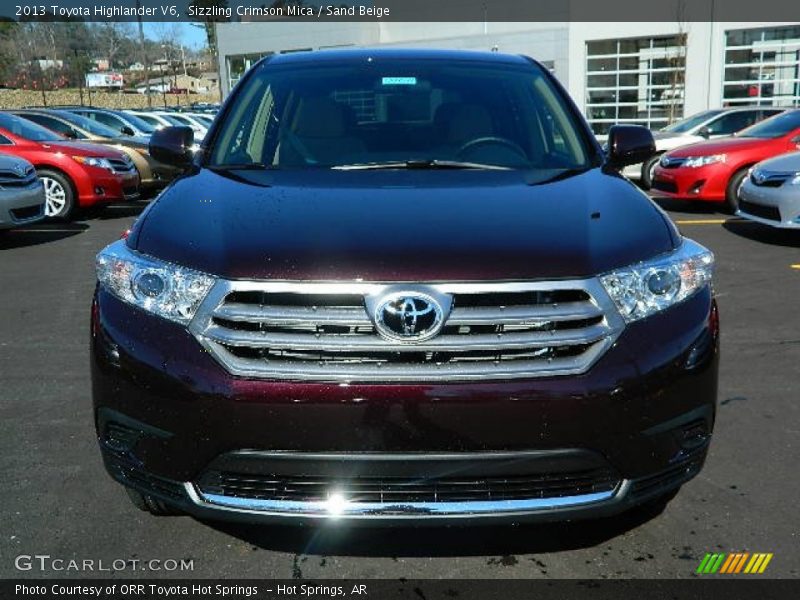 Sizzling Crimson Mica / Sand Beige 2013 Toyota Highlander V6