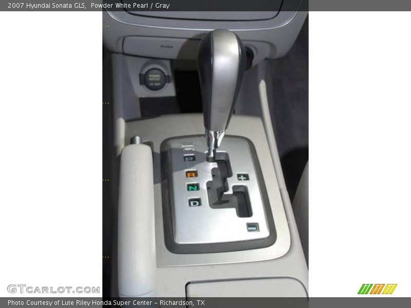 Powder White Pearl / Gray 2007 Hyundai Sonata GLS