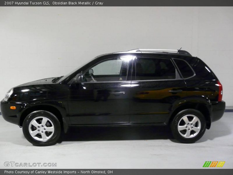 Obsidian Black Metallic / Gray 2007 Hyundai Tucson GLS