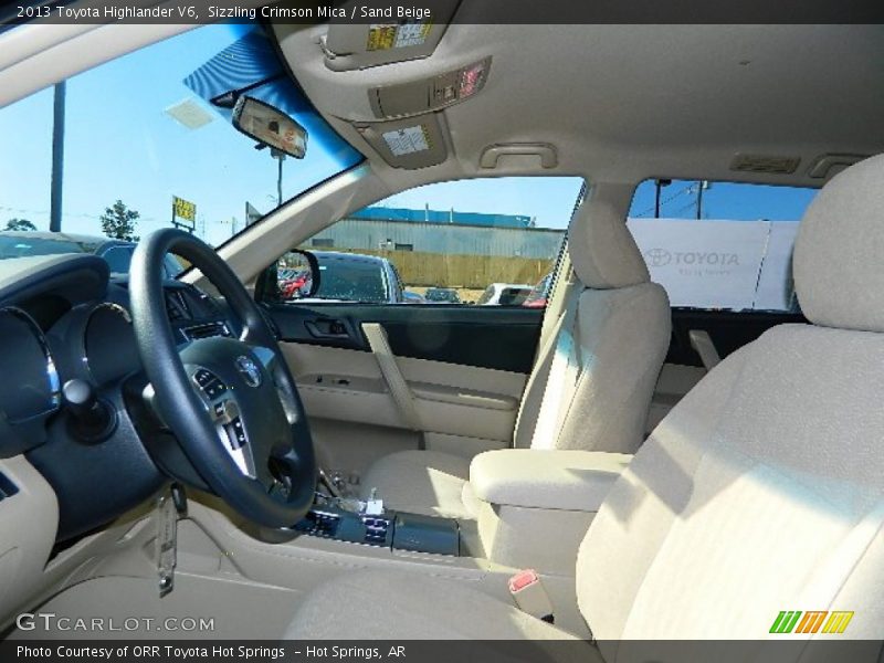 Sizzling Crimson Mica / Sand Beige 2013 Toyota Highlander V6