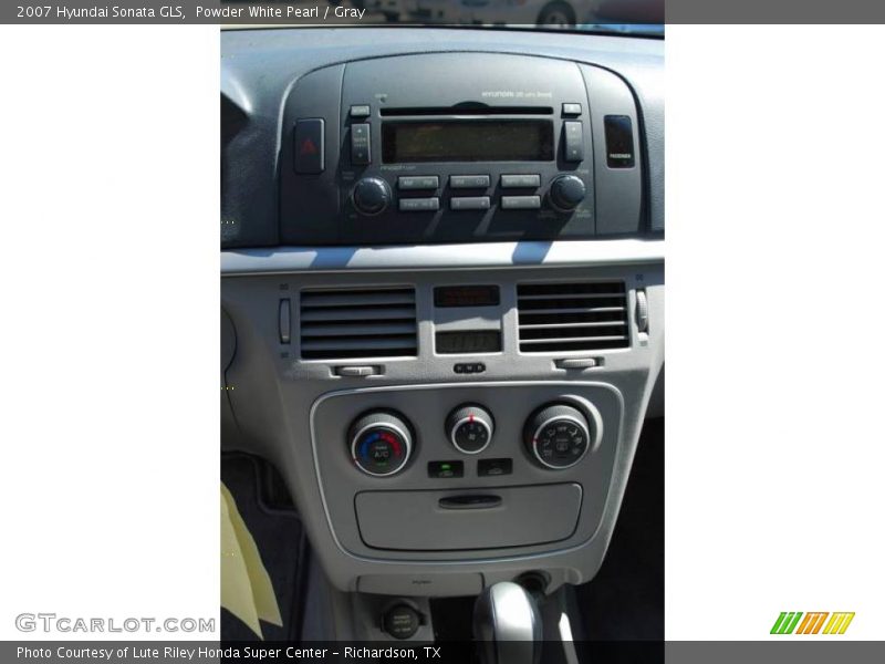 Powder White Pearl / Gray 2007 Hyundai Sonata GLS