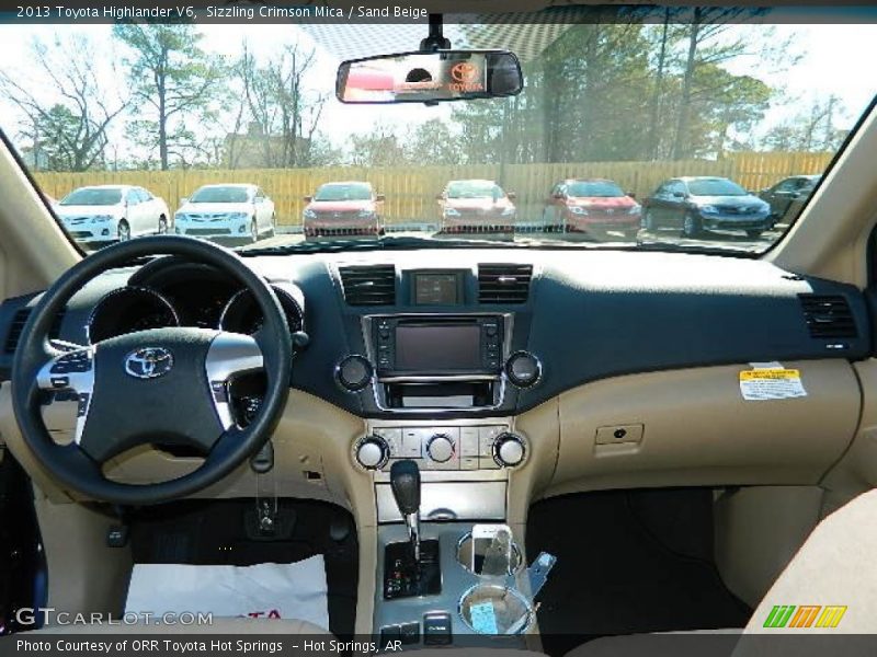 Sizzling Crimson Mica / Sand Beige 2013 Toyota Highlander V6