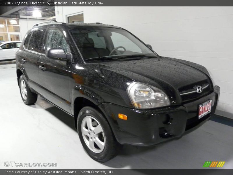 Obsidian Black Metallic / Gray 2007 Hyundai Tucson GLS