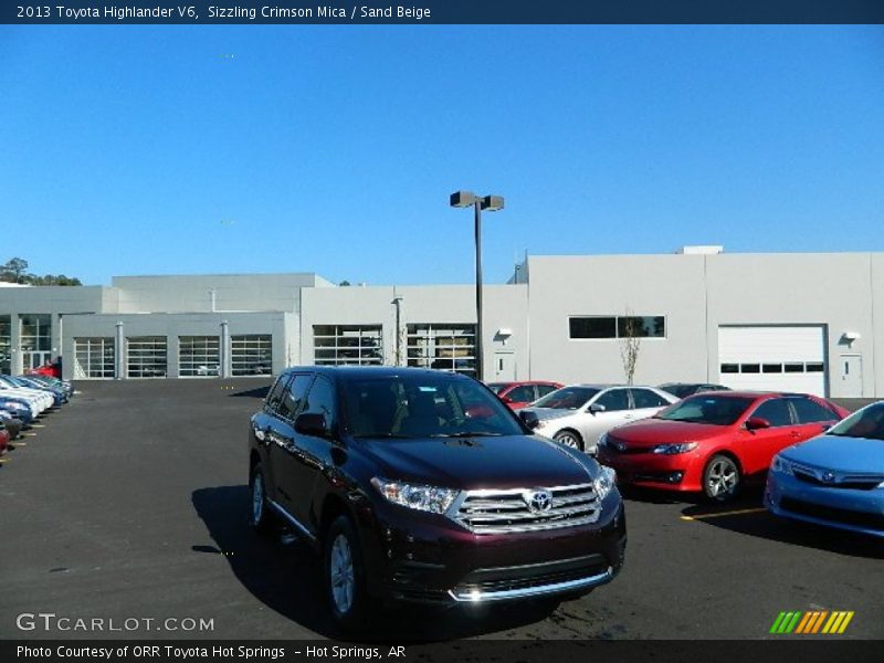Sizzling Crimson Mica / Sand Beige 2013 Toyota Highlander V6