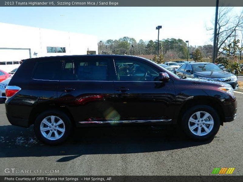 Sizzling Crimson Mica / Sand Beige 2013 Toyota Highlander V6