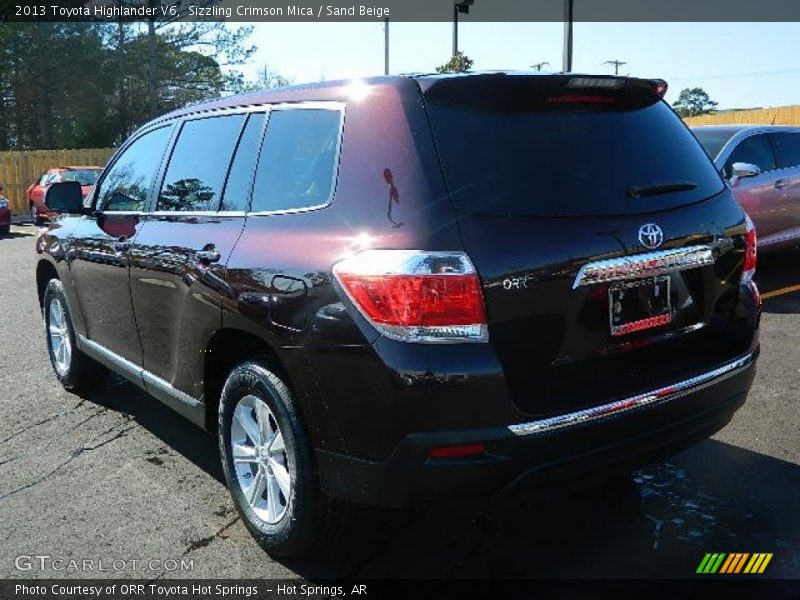 Sizzling Crimson Mica / Sand Beige 2013 Toyota Highlander V6