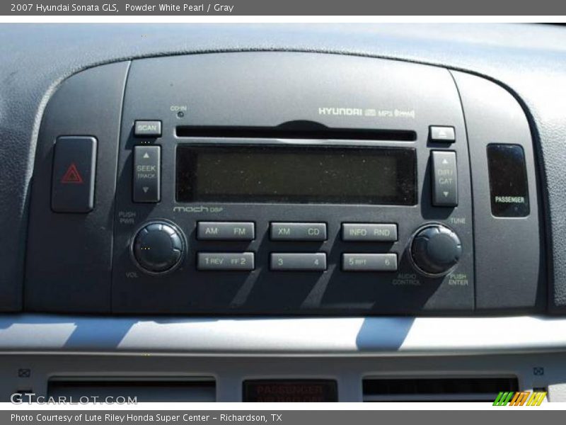 Powder White Pearl / Gray 2007 Hyundai Sonata GLS
