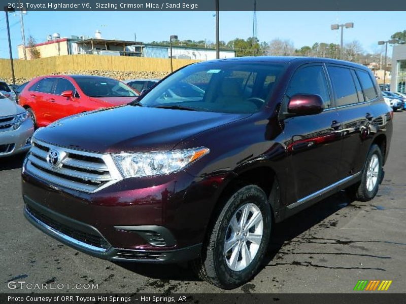 Sizzling Crimson Mica / Sand Beige 2013 Toyota Highlander V6