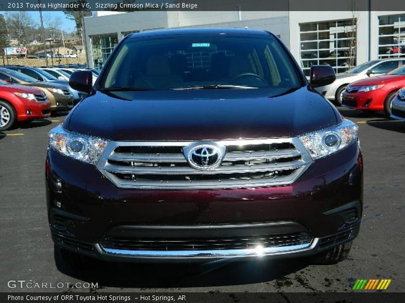 Sizzling Crimson Mica / Sand Beige 2013 Toyota Highlander V6