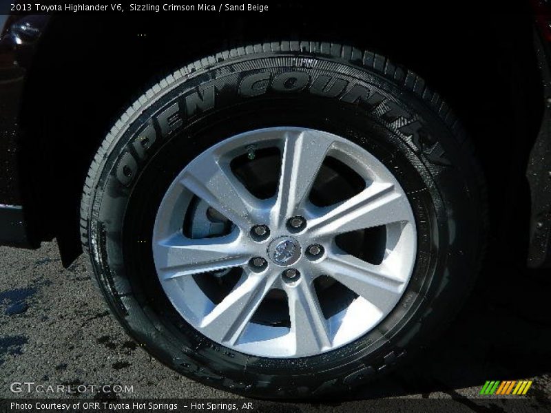 Sizzling Crimson Mica / Sand Beige 2013 Toyota Highlander V6