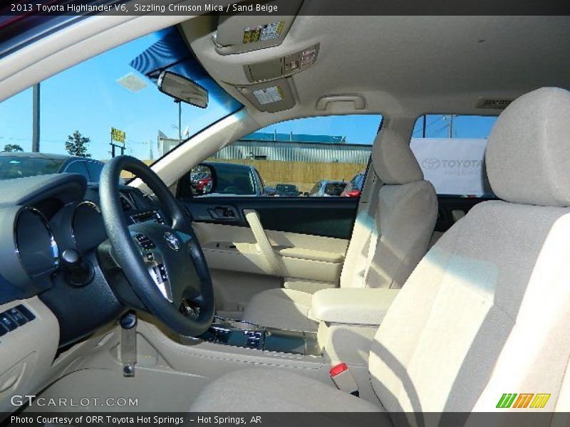 Sizzling Crimson Mica / Sand Beige 2013 Toyota Highlander V6