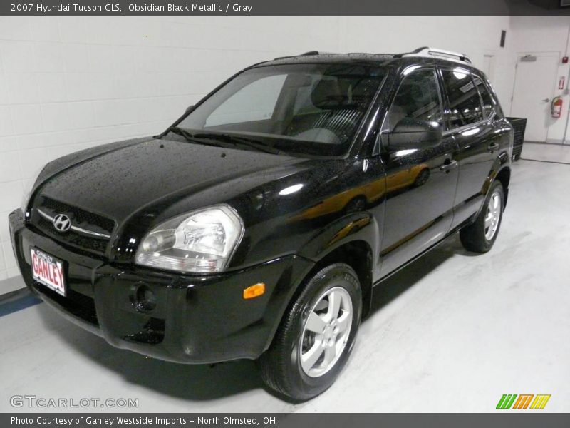 Obsidian Black Metallic / Gray 2007 Hyundai Tucson GLS