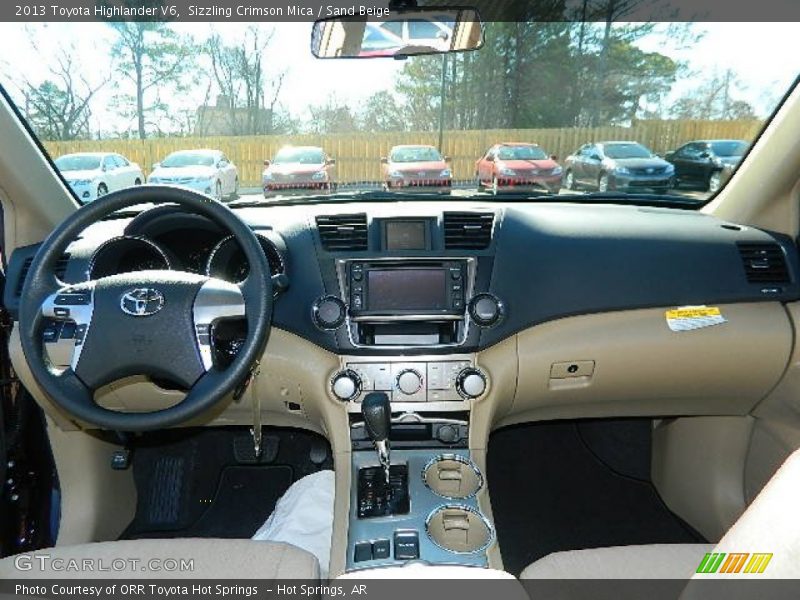 Sizzling Crimson Mica / Sand Beige 2013 Toyota Highlander V6