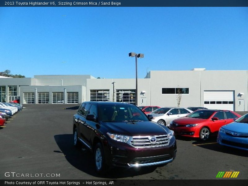 Sizzling Crimson Mica / Sand Beige 2013 Toyota Highlander V6