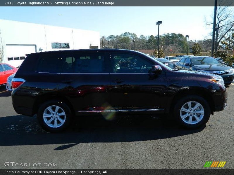 Sizzling Crimson Mica / Sand Beige 2013 Toyota Highlander V6