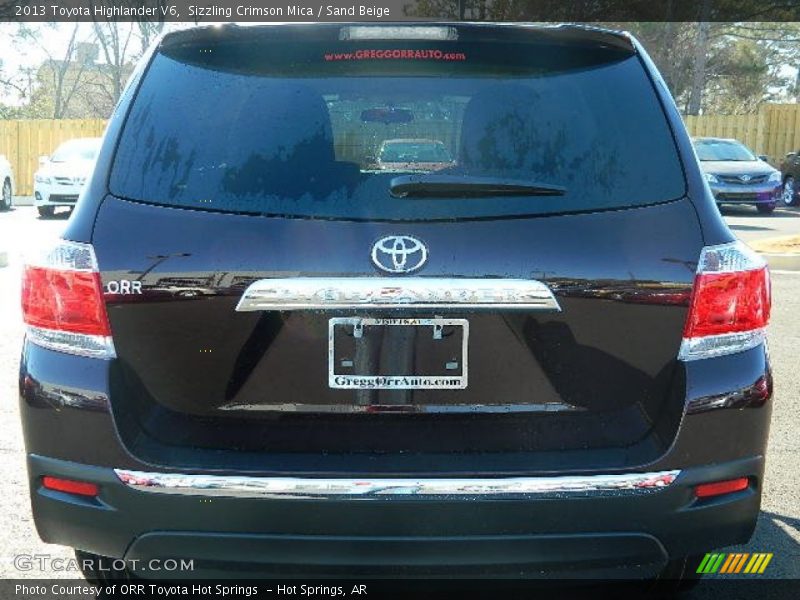Sizzling Crimson Mica / Sand Beige 2013 Toyota Highlander V6