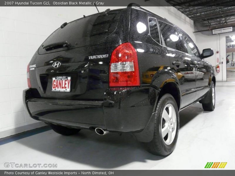 Obsidian Black Metallic / Gray 2007 Hyundai Tucson GLS