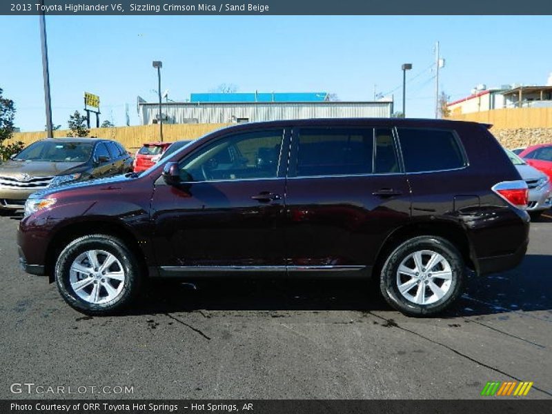 Sizzling Crimson Mica / Sand Beige 2013 Toyota Highlander V6