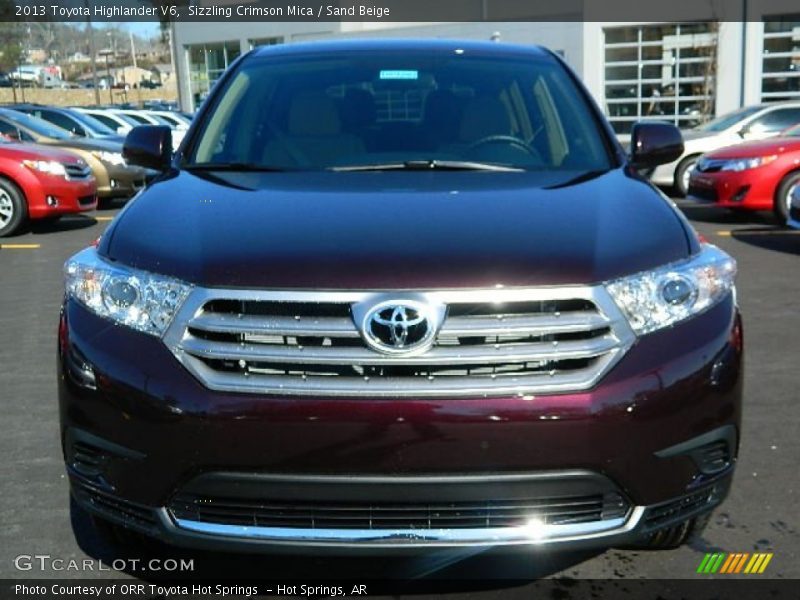 Sizzling Crimson Mica / Sand Beige 2013 Toyota Highlander V6