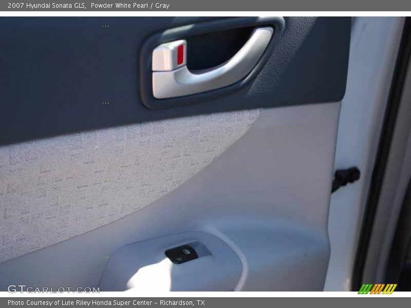 Powder White Pearl / Gray 2007 Hyundai Sonata GLS