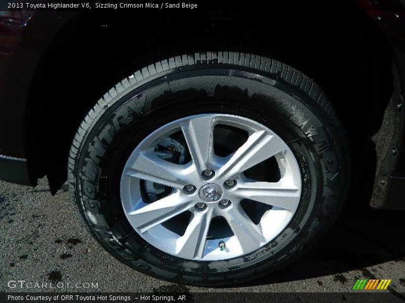 Sizzling Crimson Mica / Sand Beige 2013 Toyota Highlander V6