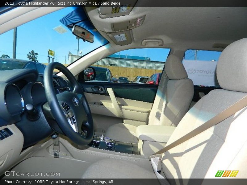 Sizzling Crimson Mica / Sand Beige 2013 Toyota Highlander V6