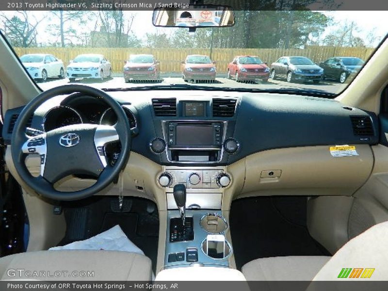 Sizzling Crimson Mica / Sand Beige 2013 Toyota Highlander V6