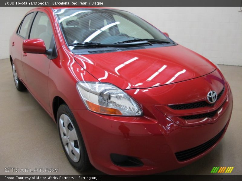 Barcelona Red Pearl / Bisque 2008 Toyota Yaris Sedan