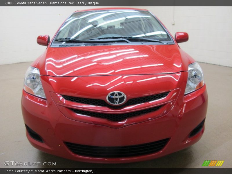 Barcelona Red Pearl / Bisque 2008 Toyota Yaris Sedan