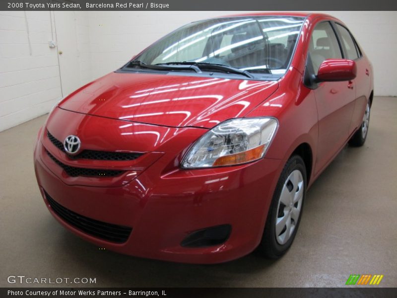 Barcelona Red Pearl / Bisque 2008 Toyota Yaris Sedan
