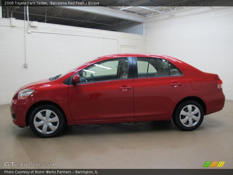 Barcelona Red Pearl / Bisque 2008 Toyota Yaris Sedan