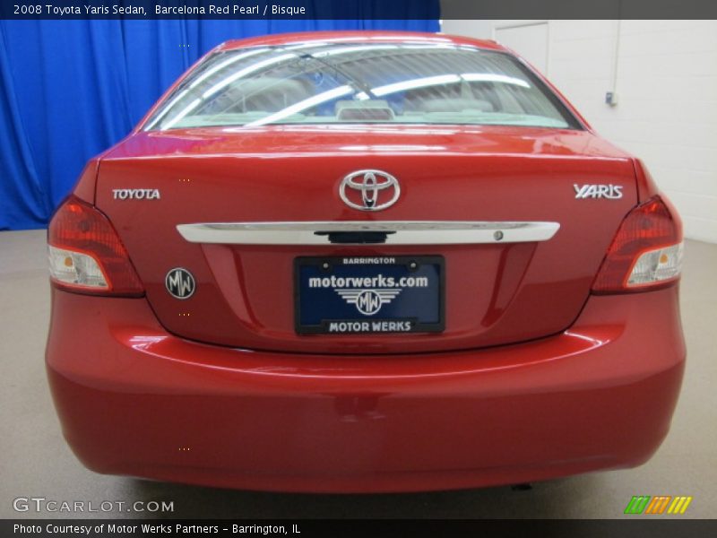 Barcelona Red Pearl / Bisque 2008 Toyota Yaris Sedan